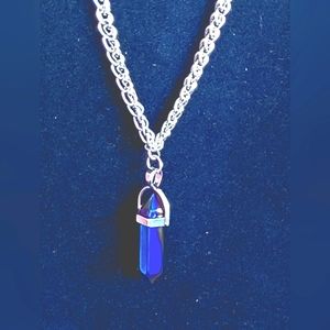 Handcrafted Blue Crystal Necklace